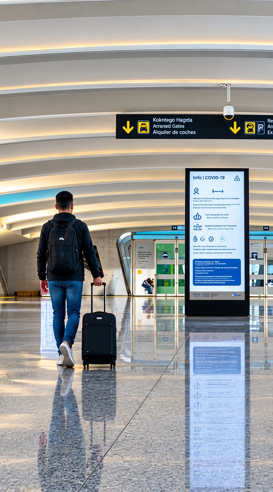 Traveler ready for departure with approved India Air Suvidha travel documents
